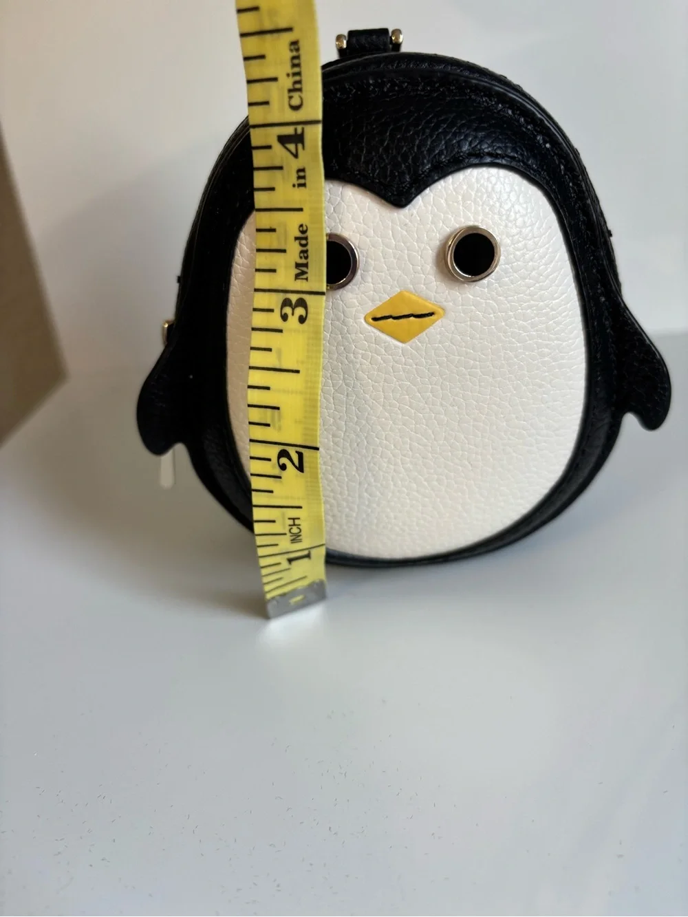kate spade Black White Penguin Coin Purse Keychain